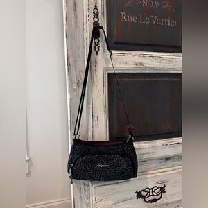 Black Bag with Floral Design
